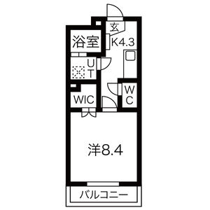 1K 間取り図