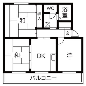 3DK 間取り図