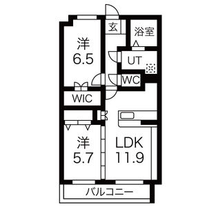 2LDK 間取り図