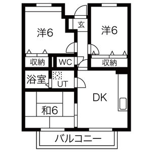 3DK 間取り図