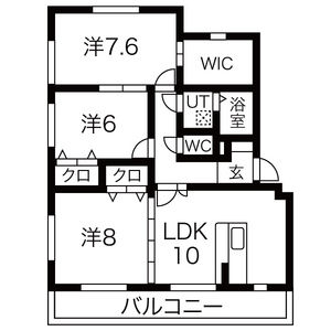 3LDK 間取り図