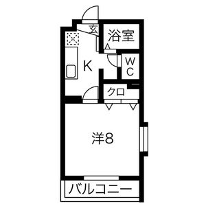 1K 間取り図