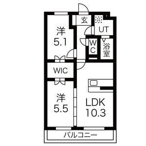 2LDK 間取り図