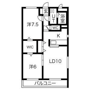 2LDK 間取り図