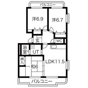 3LDK 間取り図