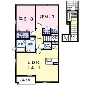 2LDK 間取り図