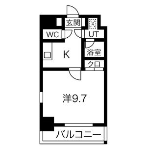 1K 間取り図