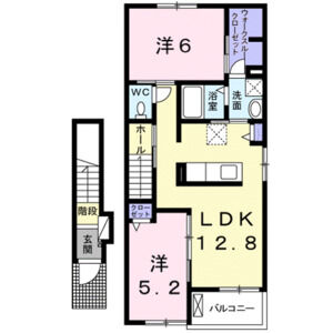 2LDK 間取り図