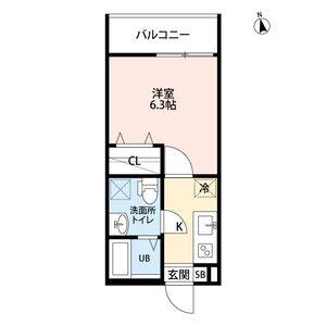 1K 間取り図
