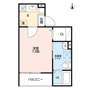 1K 間取り図