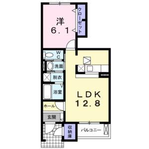 1LDK 間取り図