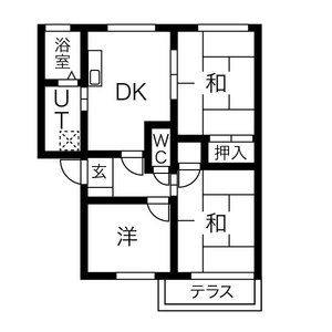 3DK 間取り図
