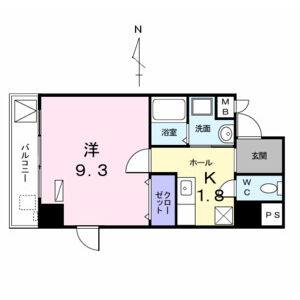 1K 間取り図