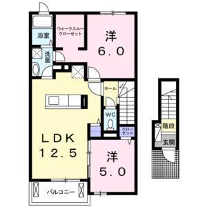 2LDK 間取り図