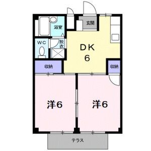 2DK 間取り図