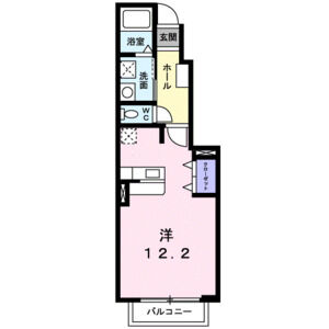 1K 間取り図