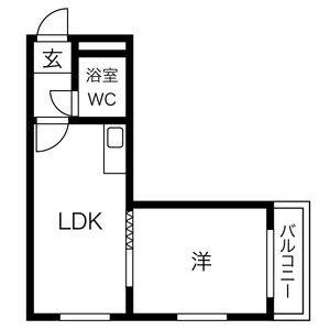 ワンルーム 間取り図