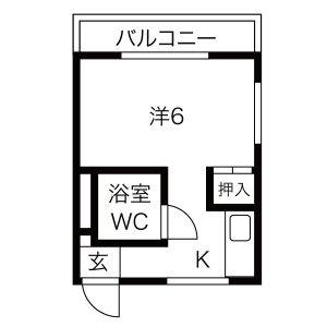 1K 間取り図