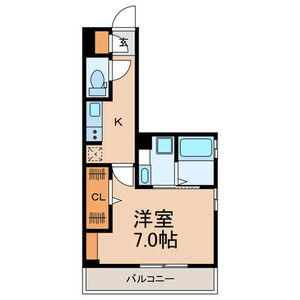 1K 間取り図