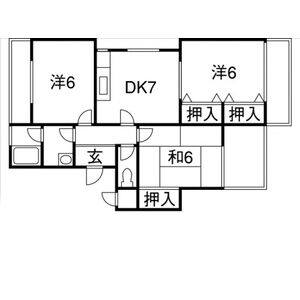 3DK 間取り図