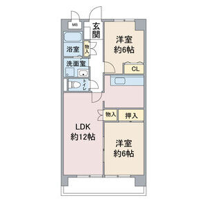 2LDK 間取り図