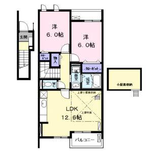 2LDK 間取り図