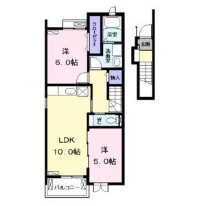 2LDK 間取り図