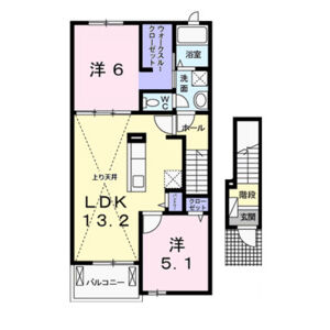 2LDK 間取り図