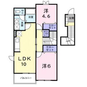 2LDK 間取り図