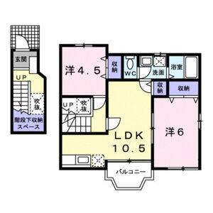 2LDK 間取り図