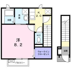 1K 間取り図