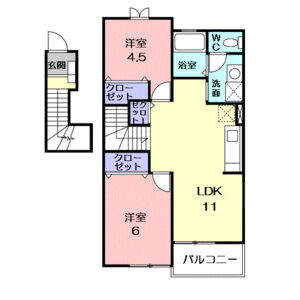 2LDK 間取り図