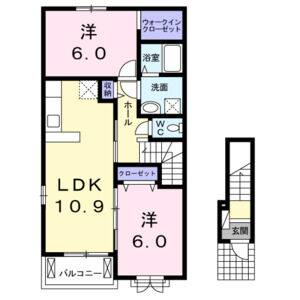 2LDK 間取り図