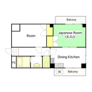 2DK 間取り図