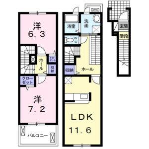 2LDK 間取り図