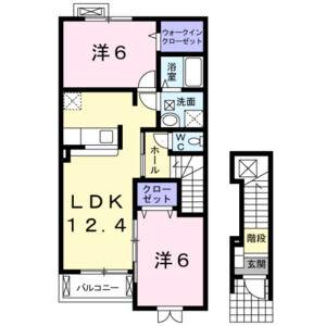 2LDK 間取り図