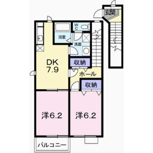 2DK 間取り図