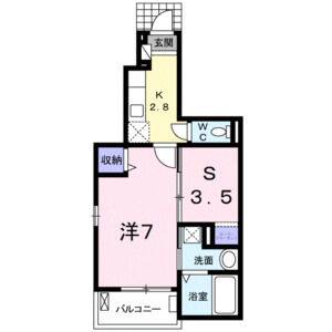1K 間取り図