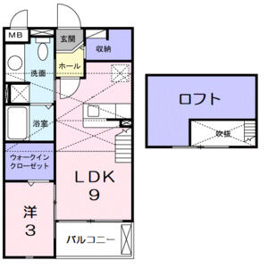 1LDK 間取り図