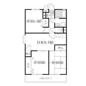 3DK 間取り図