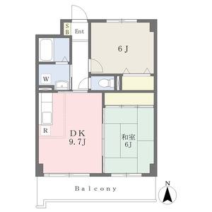 2DK 間取り図
