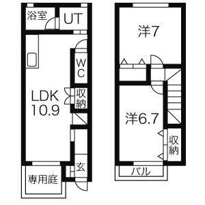2LDK 間取り図