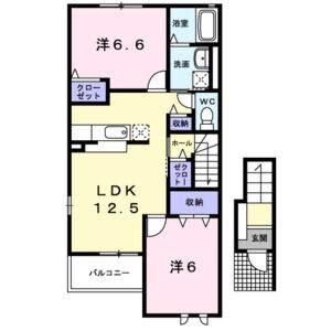 2LDK 間取り図