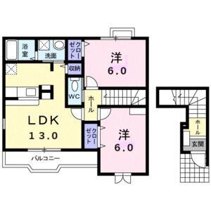 2LDK 間取り図