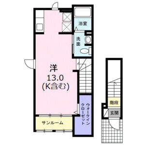 ワンルーム 間取り図