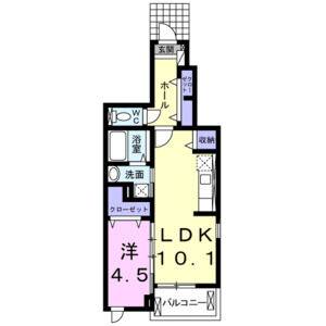 1LDK 間取り図