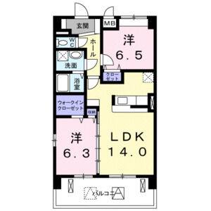 2LDK 間取り図