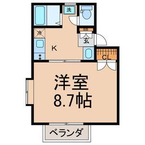 1K 間取り図
