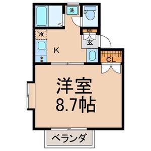 1K 間取り図