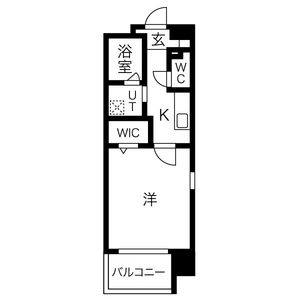 1K 間取り図